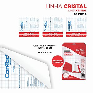 Plastico Adesivo Cristal 45cm - CONTACT