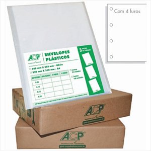 Saco Plastico 4 Furos A4 - ACP