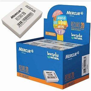 Borracha Branca Escolar 20 c/ 20 un. - MERCUR