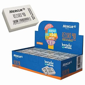 Borracha Branca Escolar 40 c/ 40 un. - MERCUR