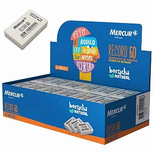 Borracha Branca Escolar 60 c/ 60 un. - MERCUR