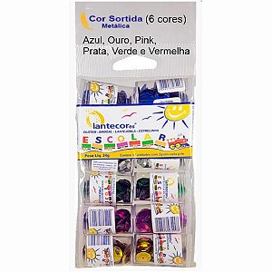 Lantejoula de PVC Metalico Sortido 12 Potes de 3g - LANTECOR