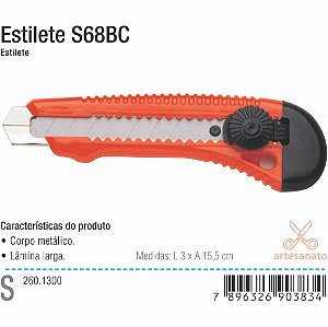 Estilete Largo (18mm) Emborrachado - CIS