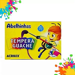 Tinta Guache c/ 6 Cores de 15ml - ACRILEX