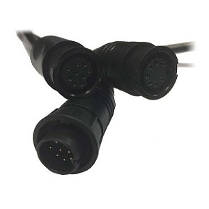 Cabo adaptador 'Y' de 9 pinos-9/7 pinos. Conectando 2 transdutores ao Axiom 7 DV