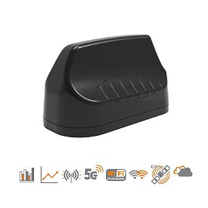 Antena MIMO 7 en 1 Alto Rendimiento, Negra, 4x LTE/5, 410-3800, 2x 2.4,5 GHz WiFi, GPS