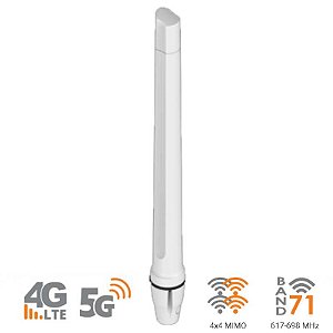 Antena marina costera LTE/MIMO (4x4), 4G/5G, 617–3800 MHz, 4dBi
