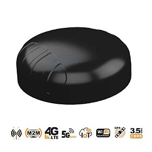 Antena de transporte 3 em 1, IoT e M2M, com 2 metros de cabo, preta