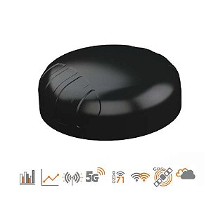 Antena PUCK 3 en 1 Omnidireccional, Negro, LTE/5G, 698-3800, 2x WiFi doble banda, GPS