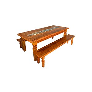 Jogo de Mesa Mineiro com Ladrilho Hidráulico