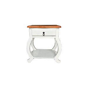 Mesa de Cabeceira Pé Chipandelle Branca