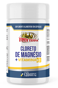 Cloreto de Magnésio + Vitamina D 30 cápsulas 750mg Rei Terra