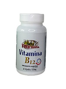 Vitamina B12 60 Cápsulas 500mg Rei Terra