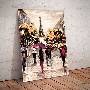 Quadro decorativo - Pintura Torre Eiffel em Paris