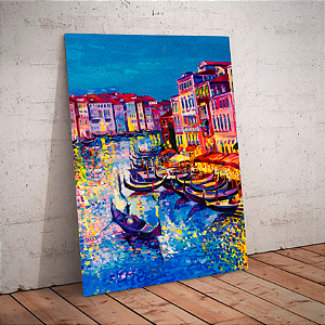 Quadro decorativo - Pintura das Ruas de Veneza