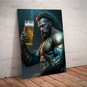 Quadro decorativo - Aquaman bebendo