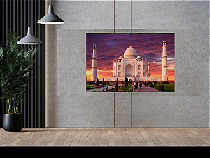 Quadro decorativo - Paisagem Taj Mahal ao anoitecer
