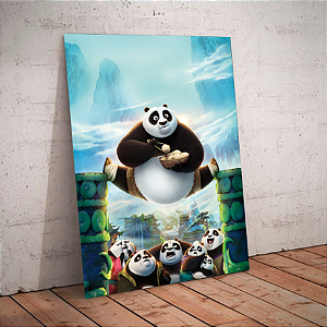 Quadro decorativo - Kung Fu Panda Po e os Bolinhos de Arroz