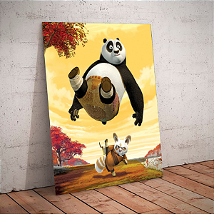Quadro decorativo - Kung Fu Panda Po e Mestre Shifu