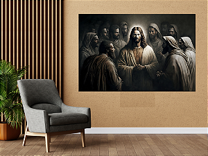 Quadro decorativo - Jesus e a reunião da fé