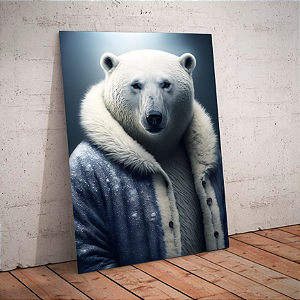 Quadro decorativo - Urso polar fashion