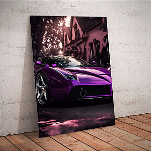Quadro decorativo - Carro sonho violeta