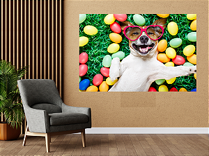 Quadro decorativo - Jack Russell Terrier celebrando a Páscoa