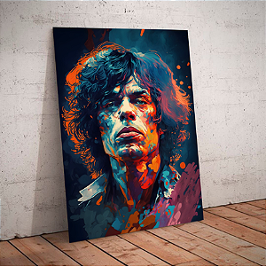 Quadro decorativo - Mick Jagger em tons coloridos