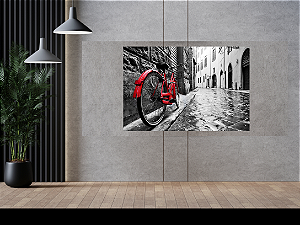 Quadro decorativo - Bicicleta vermelha em roma