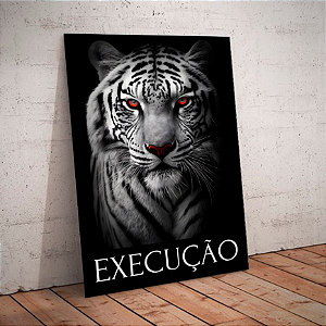 Quadro decorativo - Tigre branco "Execução"