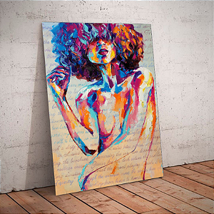 Quadro decorativo - Mulher negra nua em pintura