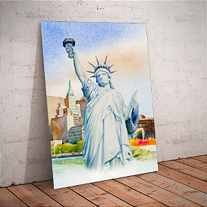 Quadro decorativo - Estatua da liberdade em pintura