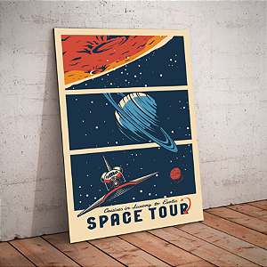 Quadro decorativo - Tour espacial por Saturno