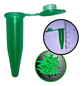 Microtubo de Centrifugação Pino 0,9ml Verde C/ 5000 Unidades