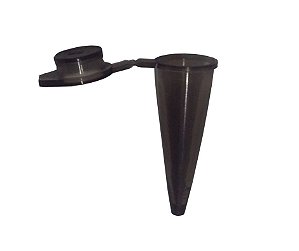 Microtubo Flaconete Tipo Epp 0,65ml Pacote com 10.000 Unidades - Preto Translucido