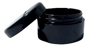 Pote Acrílico Cristal Preto Fechado Com Tampa Rosqueada 4g Para Amostras - 1000 Unidades