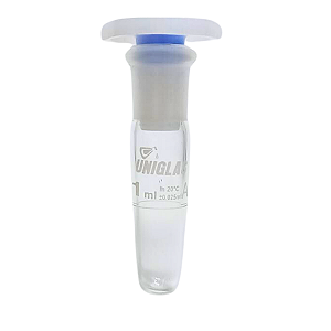 Balão Volumétrico Vidro com Rolha de Polietileno 1 ml - Combo com 3 Peças