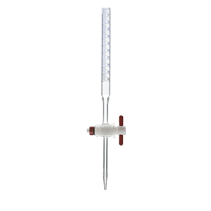 Bureta de Vidro Graduada com Torneira em Teflon - Capacidade: 10 ml