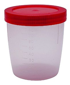 Coletor Universal com Tampa de Rosca de 80ml Estéril - 300 Unidades