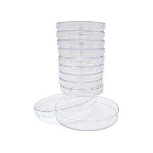 Combo 100 Placa de Petri Descartável Tamanho: 60x15mm (pct com 10 und) / Sem Divisão