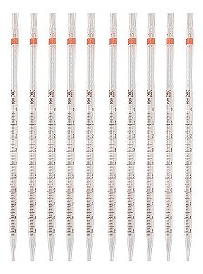 Combo com 10 Pipetas Sorológicas de Vidro - 10ml