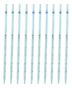 Combo com 10 Pipetas Sorológicas de Vidro - 5ml