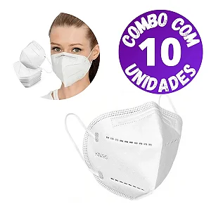 Combo com 10 Unidades de Mascara KN95 Descartável