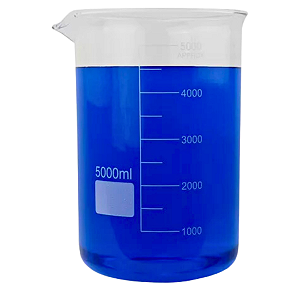 Combo com 2 Copo Bequer de Vidro Boro 3.3 Forma Baixa (Griffin) Graduado: 5000ml