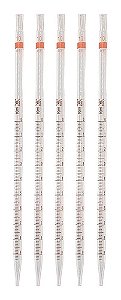 Combo com 5 Pipetas Sorológicas de Vidro - 10ml