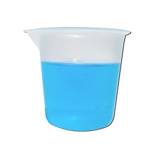 Copo Béquer Polipropileno Graduação Alto Relevo - 50ml