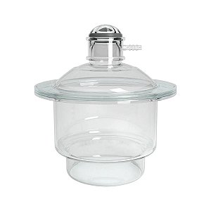 Dessecador Completo com Tampa Luva e Placa de Porcelana Perfurada - 240mm