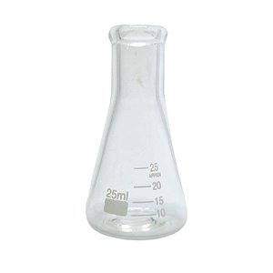 Erlenmeyer de Vidro Borossilicato Boca Estreita Graduado - 25ml