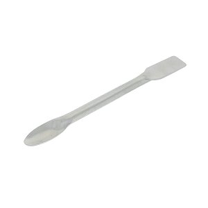 Espátula com Colher em Chapa de Aço Inox - 15 cm