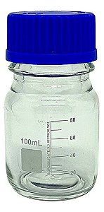 Frasco Reagente Vidro Boro 3.3 com Tampa Rosca - 100ml